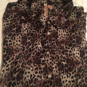 Leopard Sheer Top